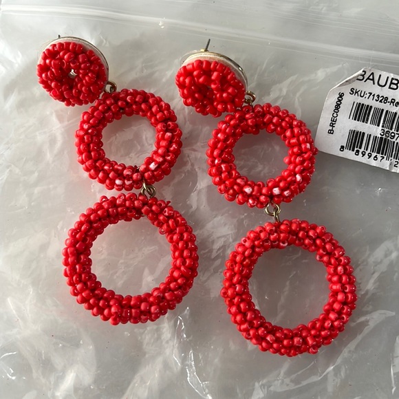 BaubleBar Jewelry - Baublebar red bead earrings